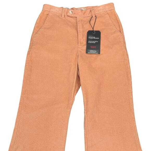 Levi's Math Club Flare Corduroy Women's Trousers In Pebble Peach Size 29 x 27 - Picture 4 of 10